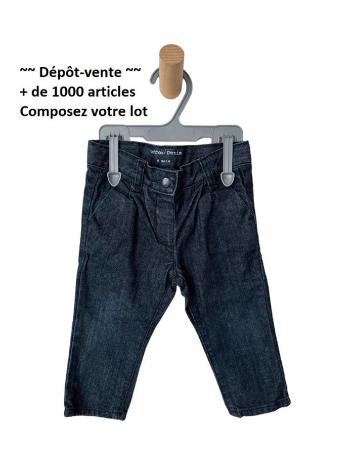 Pantalon bleu denim brut (jean) - Bout'chou 6 mois (67cm)
