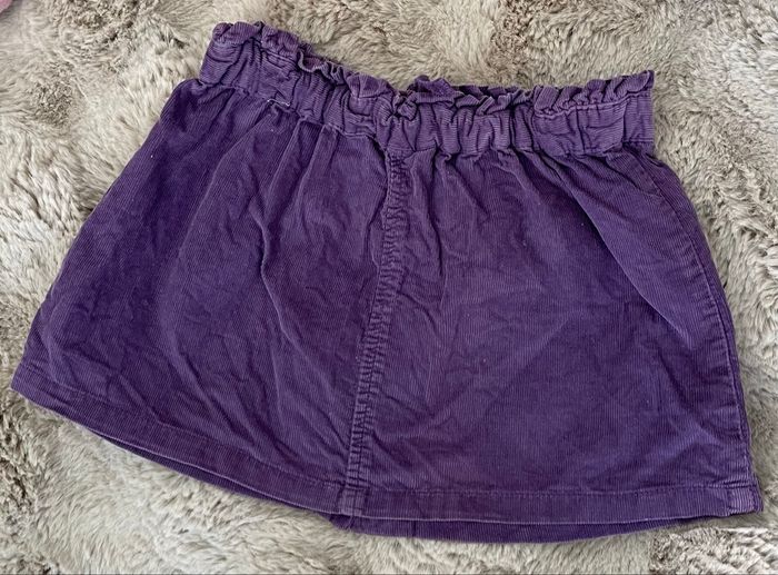 Jupe évasé Velours Maille Côtelé Couleur violet  Fille 3 ans Kid Kanai - photo numéro 3