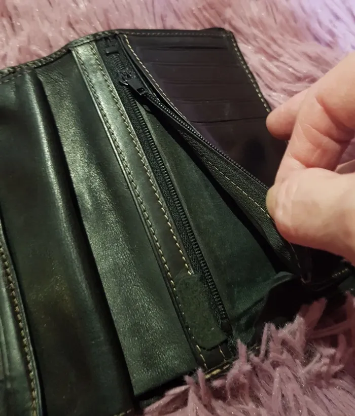 Portefeuille noir cuir vachette - photo numéro 8