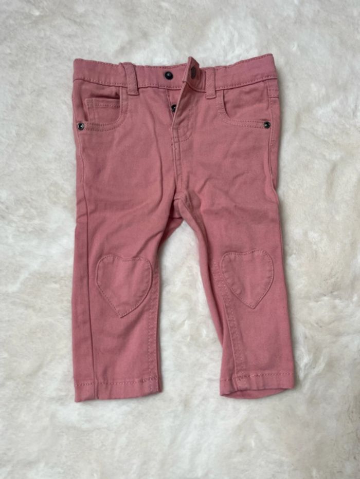 1 pantalon rose 9 mois bébé fille - photo numéro 2