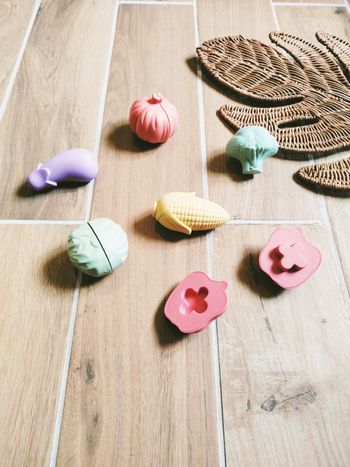 🌽Dinette/ aliments emboitables Jeu d'éveil Montessori reconnaissance des formes et couleurs