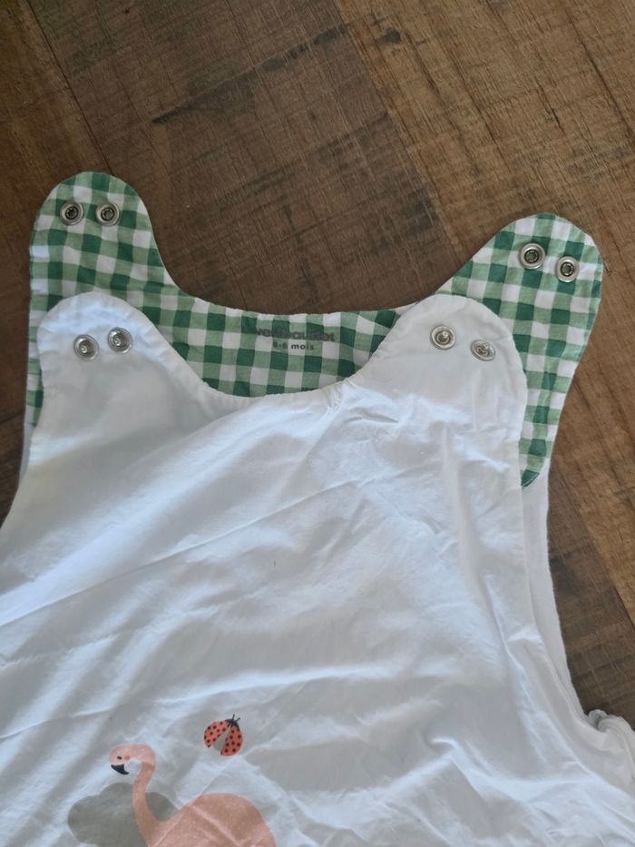 Gigoteuse Bébé Blanche et Vert – Motif Animaux Safari - photo numéro 2