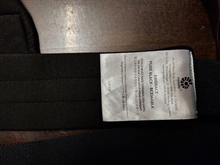 Porte bebe ergobaby embrace noir - photo numéro 3