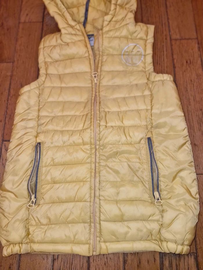 Doudoune sans manche okaidi jaune taille 10 ans - photo numéro 2