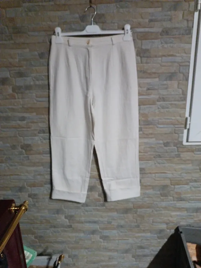 Pantacourt blanc 36/S