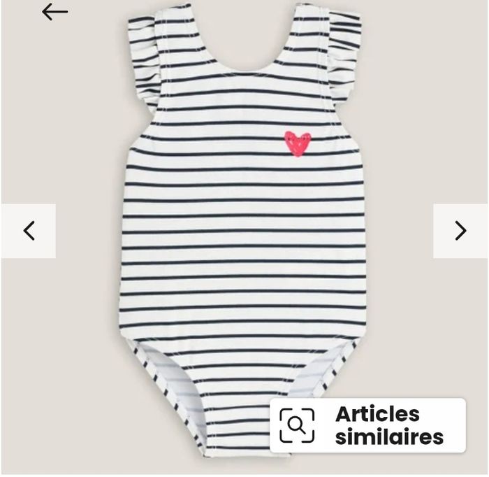 Maillot de bain marinière 9 mois