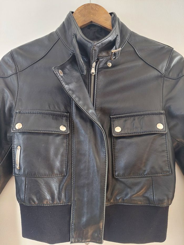 Blouson court en cuir - photo numéro 2