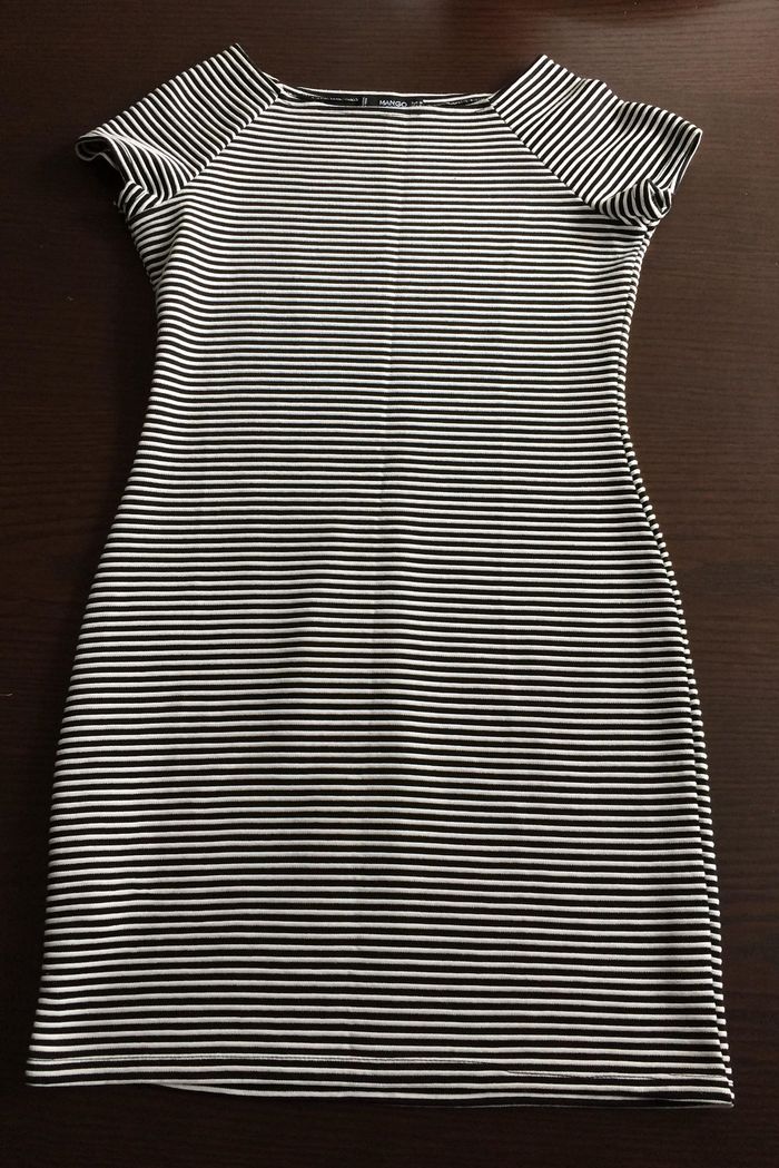 robe droite rayée T.M