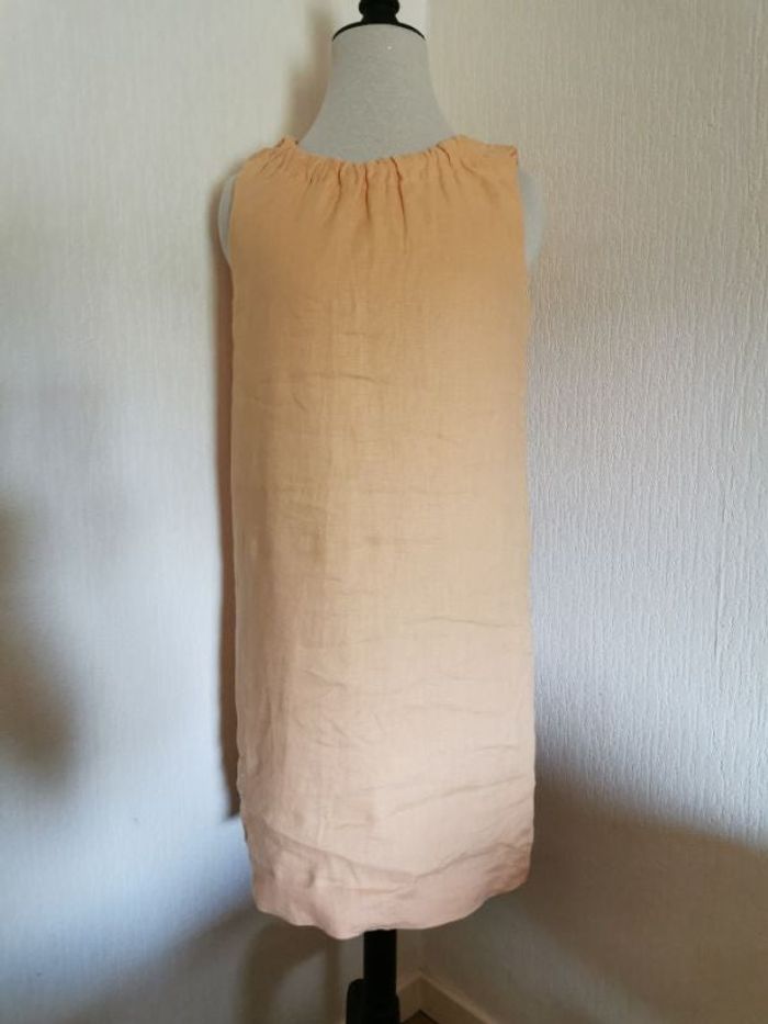 Robe d'été en lin orange clair Monoprix
