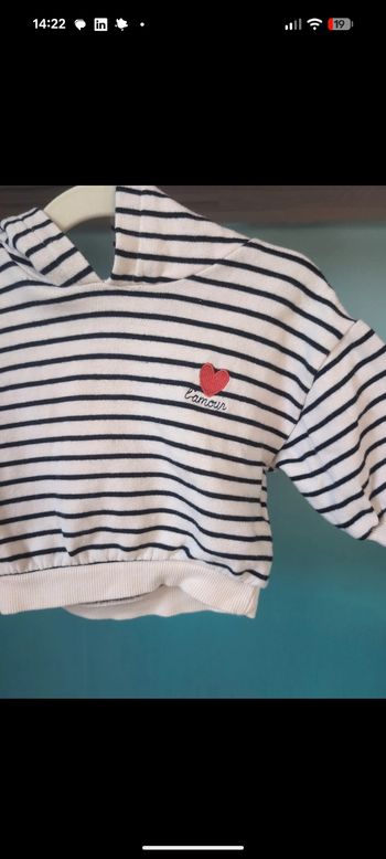 Pull marinière l'amour Kiabi