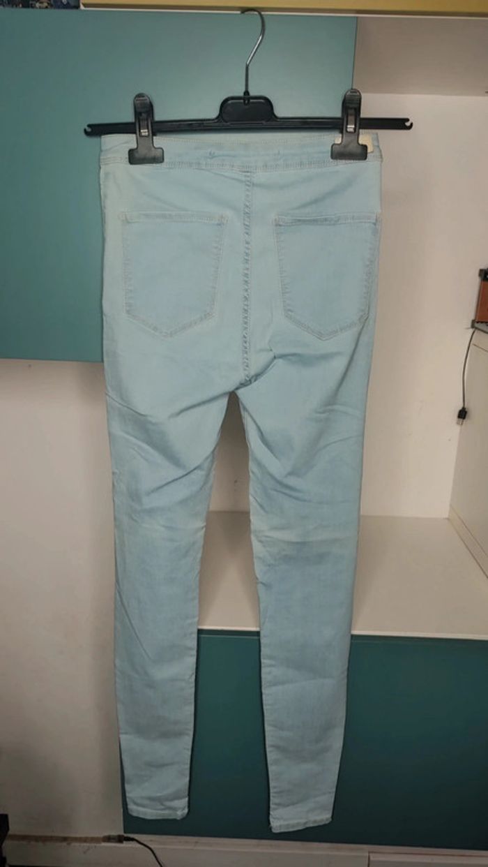 Jegging Bershka Bleu Clair Taille 34 - Tendance et Élégant - photo numéro 2