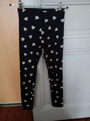 Legging monoprix marine et écru