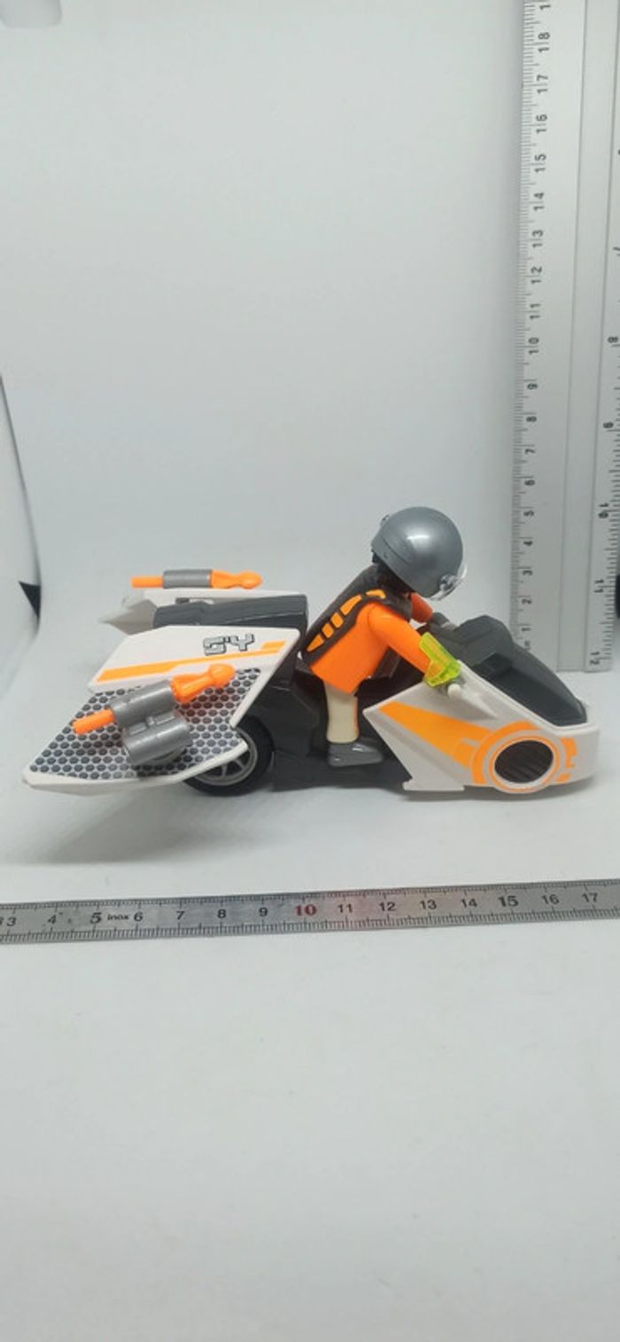 Moto agent secret espion avec projectiles playmobil - photo numéro 4
