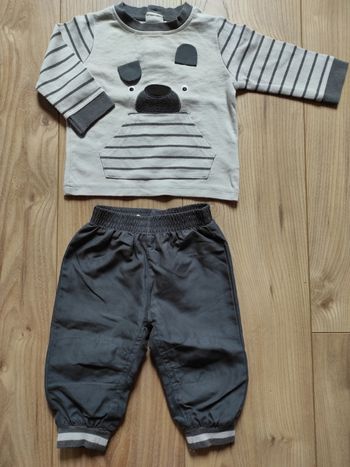 Pantalon + T-shirt manches longues 6 mois