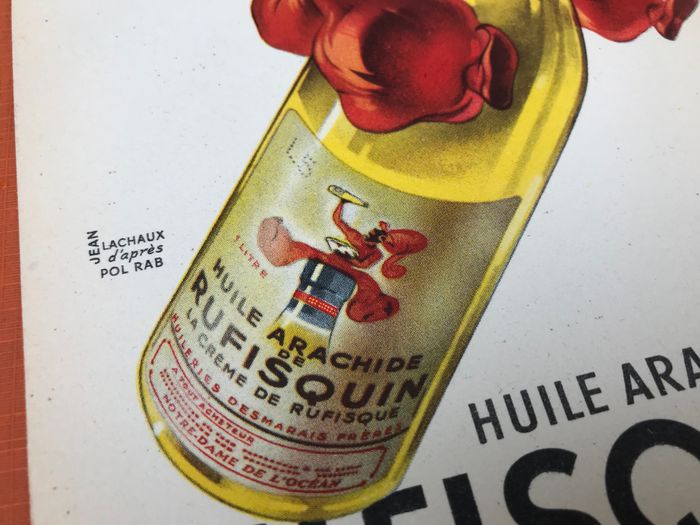 Ancien buvard  Huile arachide de Rufisquin  La crème de Rufisque  Huileries Desmarais Frères - photo numéro 4