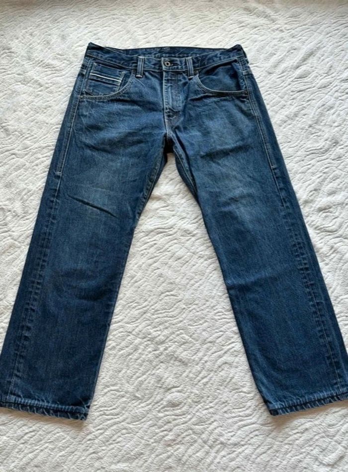 Jean Levi’s 569 loose Straight droit ample homme W33 L30 Made in Mexico bleu foncé L/44 Vintage Y2K - photo numéro 4