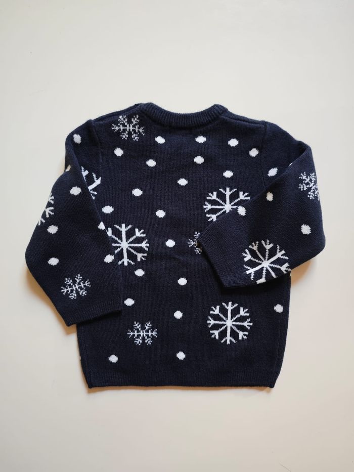 Pull de Noël Bleu foncé Ours polaire Kiabi 3 mois - photo numéro 4
