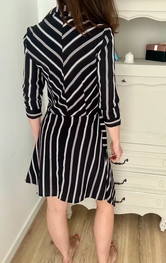 Robe Morgan rayures noir & blanc – Taille 36 – Excellent état - photo numéro 5