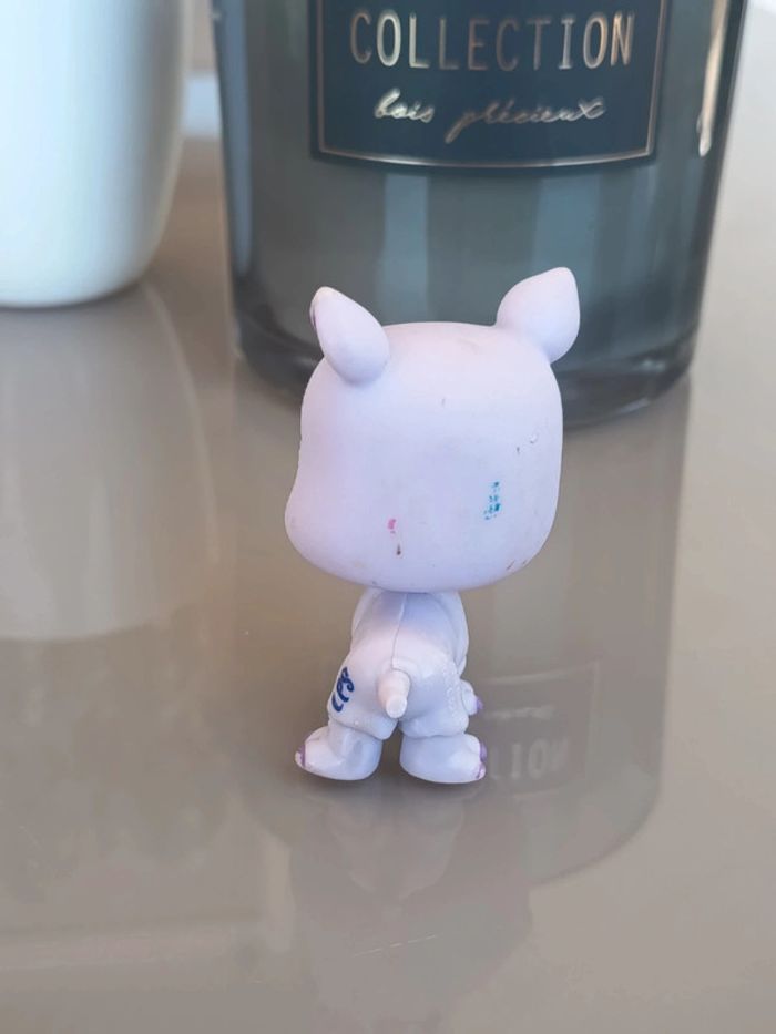 Littlest Pet Shop #2282 light purple rhino - photo numéro 2