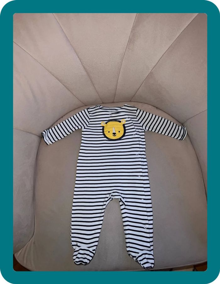 Pyjama rayé lion 6 mois - Carrement Beau - photo numéro 2