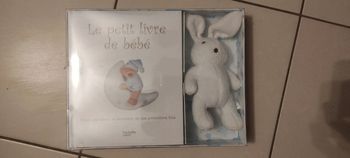 Coffret neuf mon livre de bébé avec peluche doudou lapin