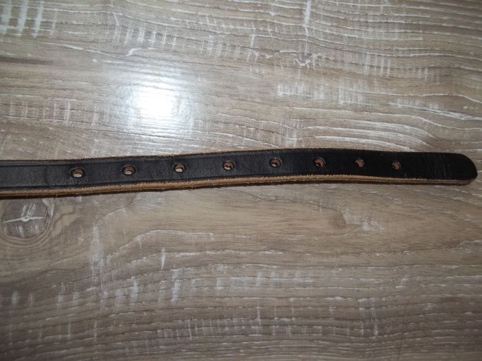 Ceinture cuir fine noire - photo numéro 3