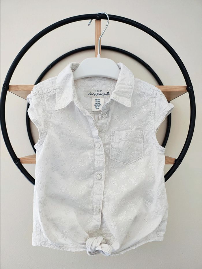 5 6 ans chemise broderie anglaise h&m