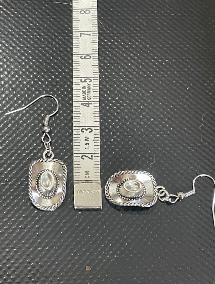 Boucles d’oreilles chapeau de cowboy country - photo numéro 2