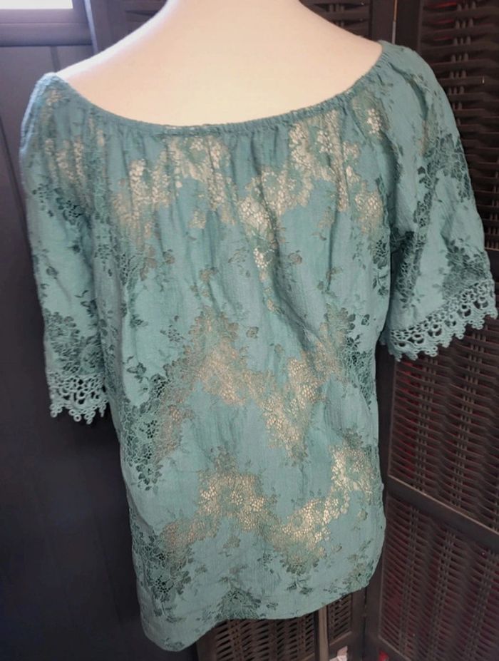 Haut à dentelle verte 44 - photo numéro 4
