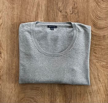 Pull léger gris pailleté Tommy Hilfiger pour femme, taille XL