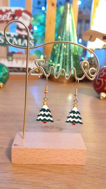 Bijoux Noël | Boucles d’Oreilles neuves Sapin de Noël