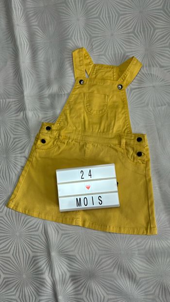 Salopette Robe en jean jaune 24 mois