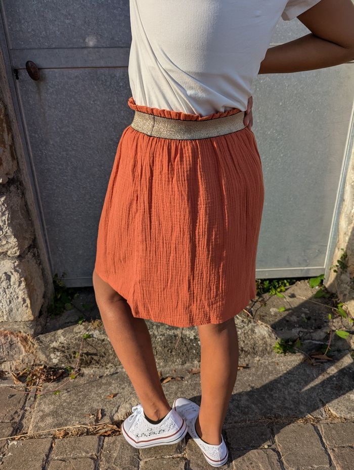 Jupe gaze de coton Chartres terracotta Taille 6 ans - photo numéro 4