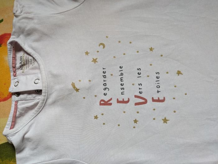 Tee-shirt fille rêve 18 mois - photo numéro 2