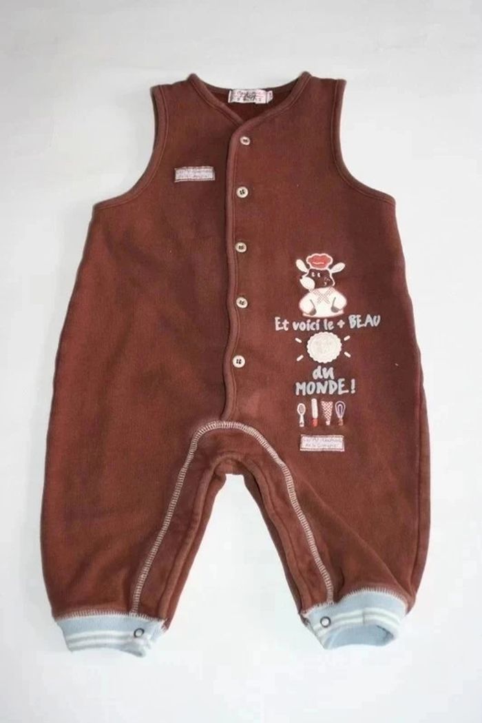 Combinaison chocolat La Compagnie des Petits 12m