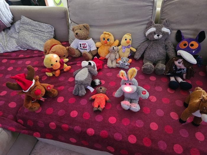 Peluche aux choix  en tre 2 euros est 5 euros