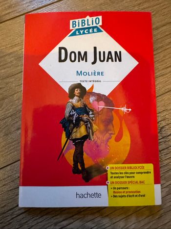 Livre Dom Juan de Molière collection Biblio Lycée