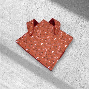 Grand doudou plat sensoriel oreilles de lapin coton doublé polaire lisse hyper douce