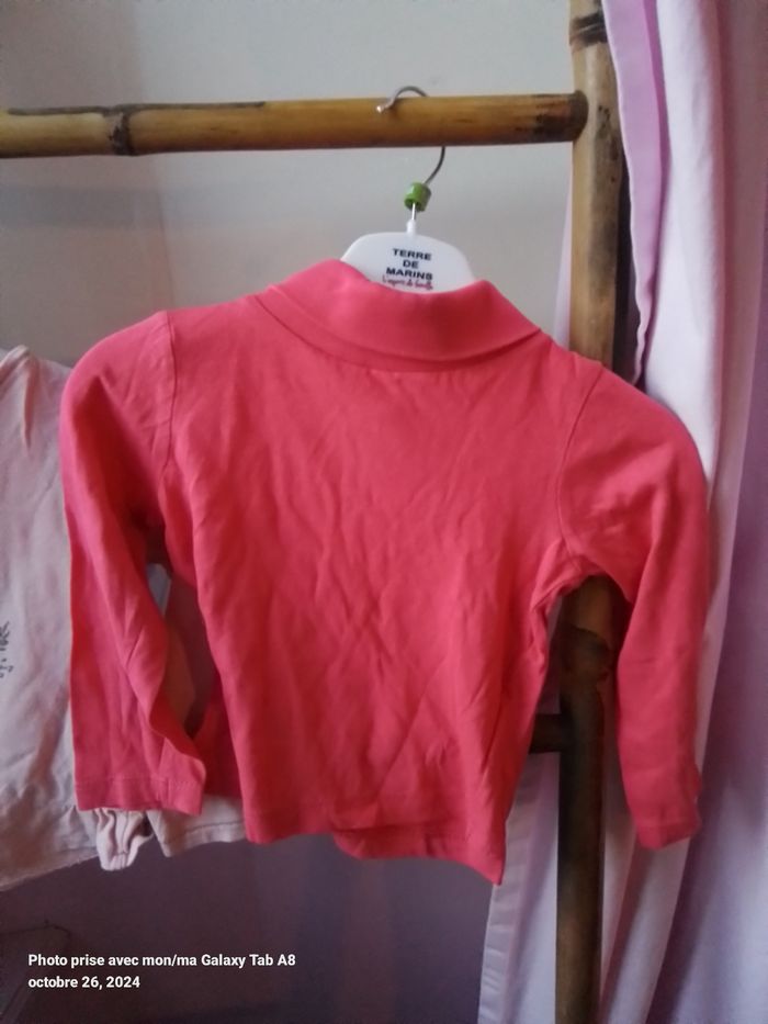Lot 2 t-shirts manches longues fille 3 ans - photo numéro 2