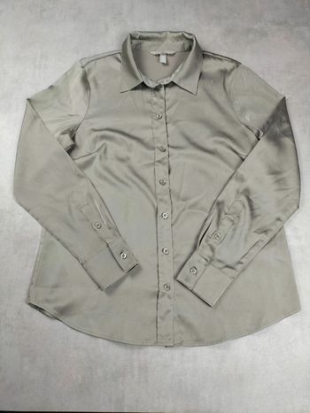Chemise H&M satinée gris taupe – Taille 40