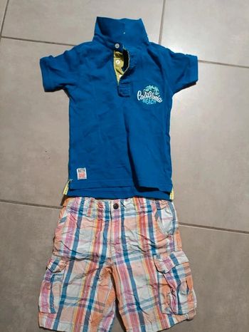 Ensemble bermuda et polo garçon 5 ans