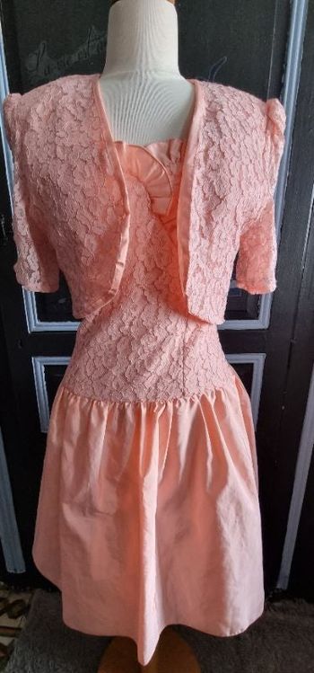 Robe rose toute occasions avec bolero