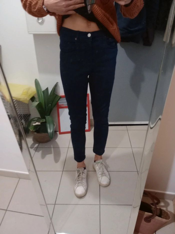 Pantalon femme slim 36 bleu marine c49 - photo numéro 2