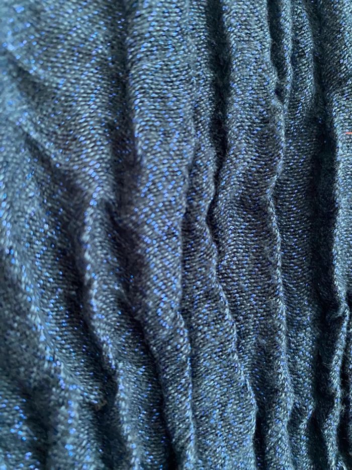 Écharpe bleu pailleté - photo numéro 4
