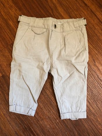 Pantalon beige en toile 6 mois