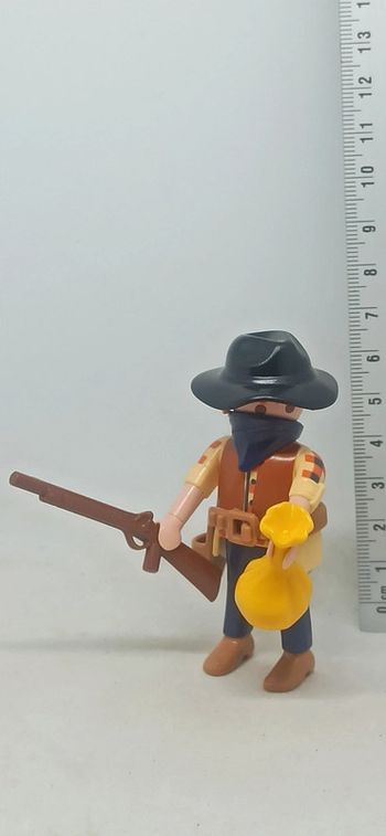 Homme Cowboy avec foulard et bourse playmobil