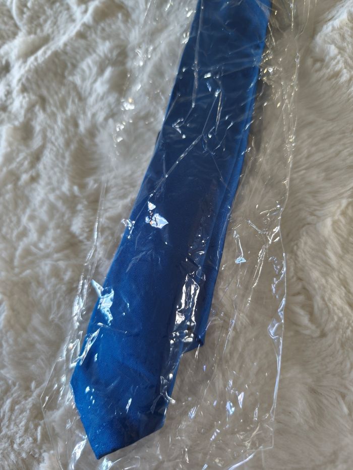 Cravate bleu électrique taille unique - photo numéro 2