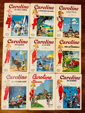 Lot de 9 livres Grands albums Hachette blancs état satisfaisant Caroline Probst