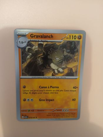Carte Pokemon de collection Gravalanch 