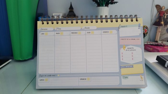 Planner plannificateur de semaine